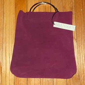 NWT Suede Sole Society purse